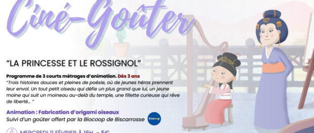 Le Ciné-Goûter des petits – « La Princesse et le Rossignol »