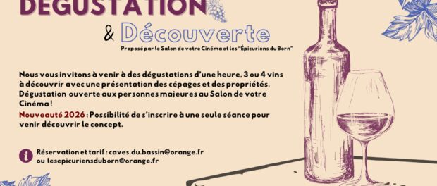 Dégustation de vins par les Caves du Bassin