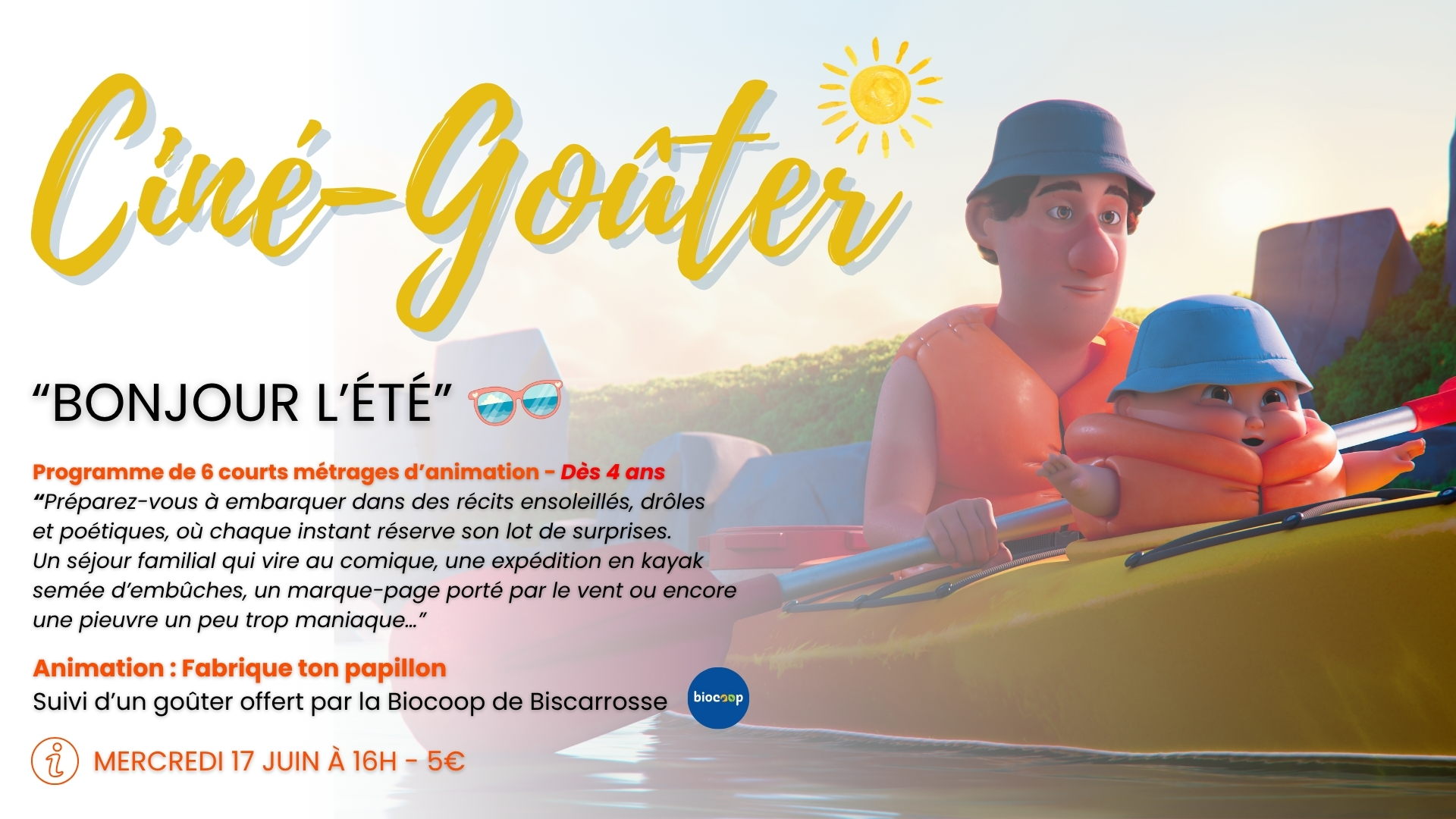 Le Ciné-Goûter des petits – « Bonjour l’été » Le Ciné-Goûter des petits – « Bonjour l’été »